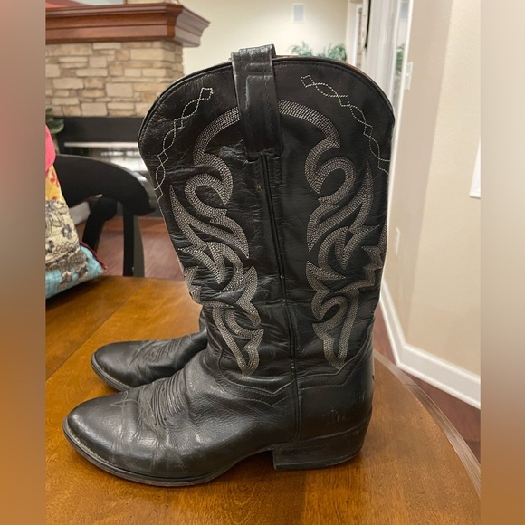 Dan Post Milwaukee Black Western Cowboy Boots 10.5 Extra Wide - Picture 2 of 12